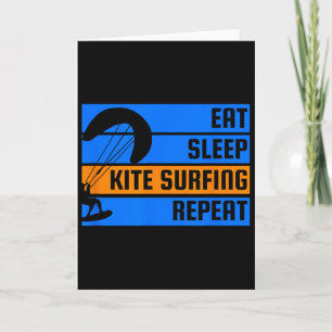 Eat Sleep Kite Surfing Repeat Kite Surfer Card