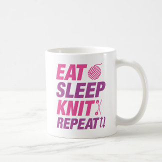 Eat Sleep Knit Repeat Coffee Mug