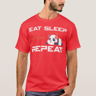 eat sleep kpop k pop music korean pop music vintag T-Shirt