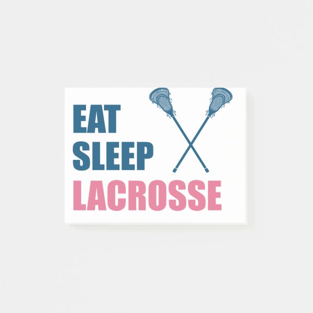 Eat Sleep Lacrosse Gifts Post-it Notes (Front)