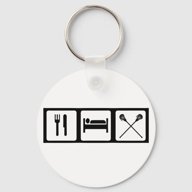 Eat, Sleep, Lacrosse Key Ring (Front)