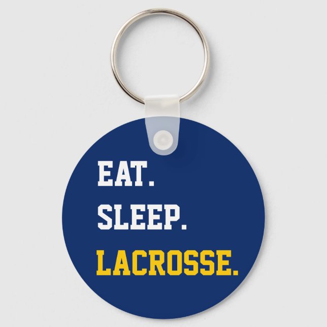 Eat Sleep Lacrosse Key Ring (Front)