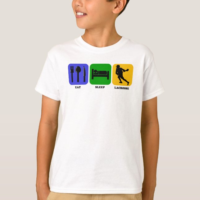Eat Sleep Lacrosse T-Shirt (Front)