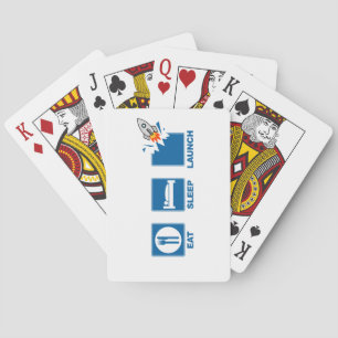 Eat Sleep Launch Playing Cards