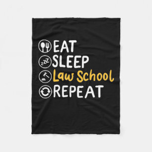 Eat Sleep Law School Repeat Fleece Blanket