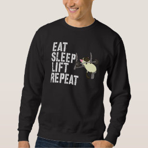 Eat Sleep Lift Repeat Weightlifting Workout Gym We Sweatshirt