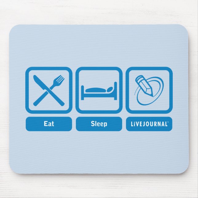 Eat, Sleep, LiveJournal Mouse Pad (Front)