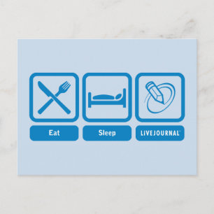 Eat, Sleep, LiveJournal Postcard