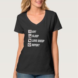 Eat sleep love sheep repeat   Funny Quotes Gift T-Shirt