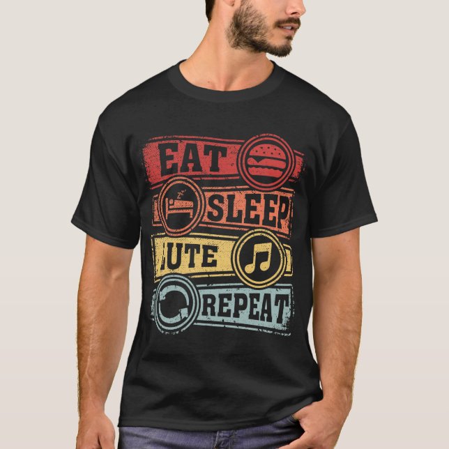 Eat Sleep Lute Repeat T-Shirt (Front)
