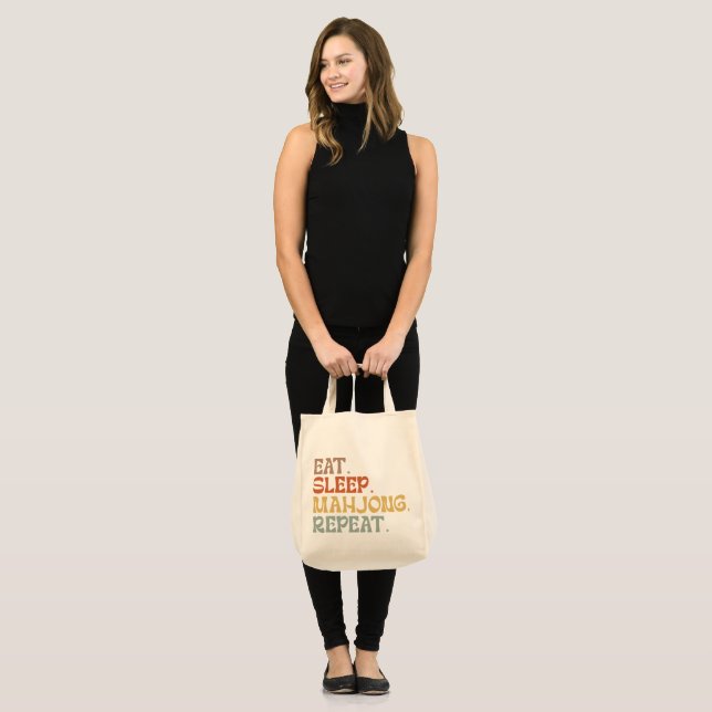 Eat Sleep Mahjong Repeat Tote Bag (Front (Model))