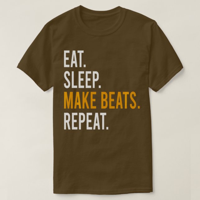 Eat Sleep Make Beats Repeat Music Gift Long Sleeve T-Shirt (Design Front)