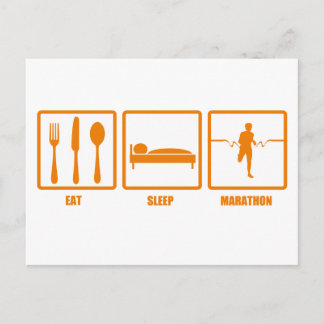 Eat Sleep Marathon Postcard