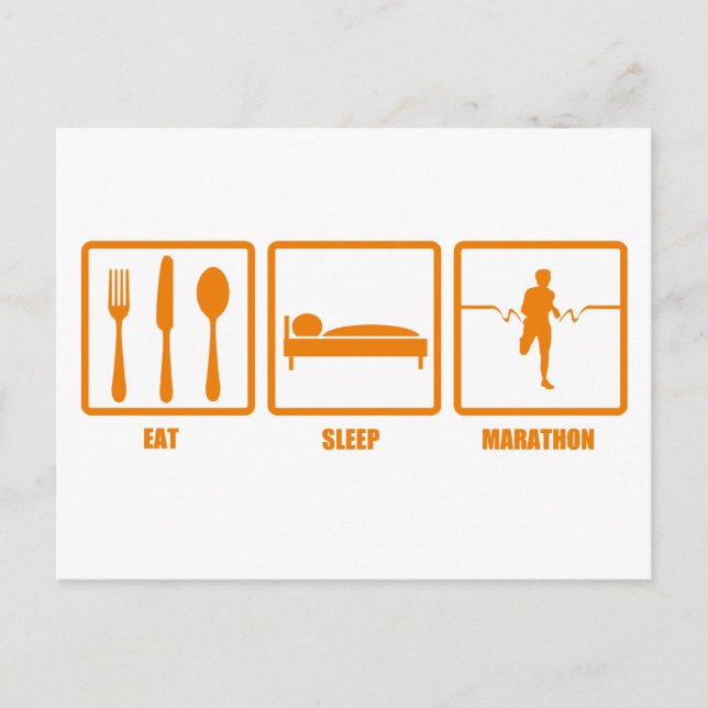 Eat Sleep Marathon Postcard (Front)