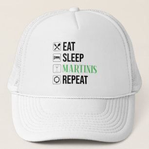 Eat. Sleep. Martinis. Repeat. Trucker Hat