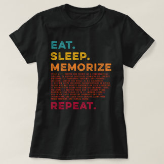 Eat Sleep Memorise Repeat CC Conversation Circle 1 T-Shirt