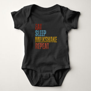 EAT SLEEP MILKSHAKE REPEAT BABY BODYSUIT