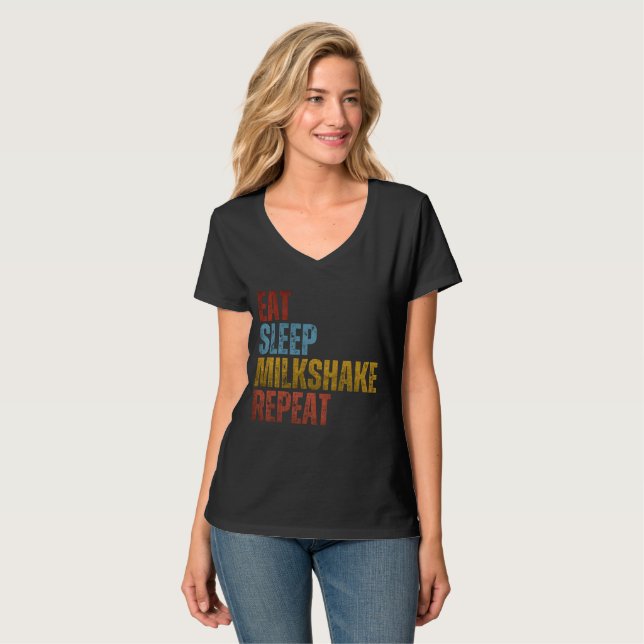 EAT SLEEP MILKSHAKE REPEAT T-Shirt (Front Full)