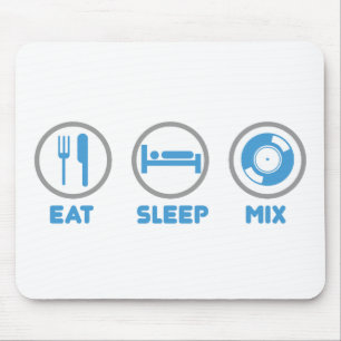 Eat, Sleep, Mix Again - DJ Disc Jockey Music Deck Mouse Pad