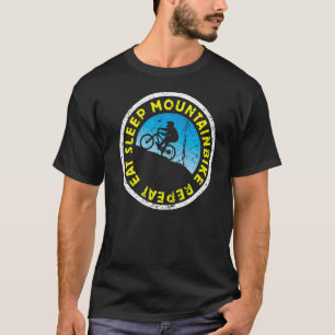 Eat Sleep Mountainbike Repeat Biking MTB Mountain T-Shirt