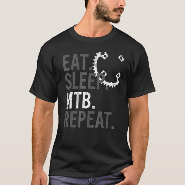 Eat Sleep MTB Repeat Mountain Bike 5 T-Shirt (Front)