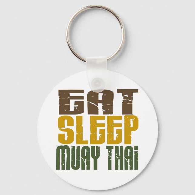 Eat Sleep Muay Thai 1 Key Ring (Front)