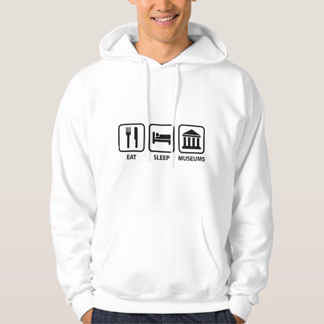 Eat Sleep Museums Hoodie (Front)