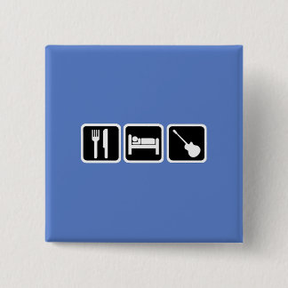 Eat, sleep, music 15 cm square badge