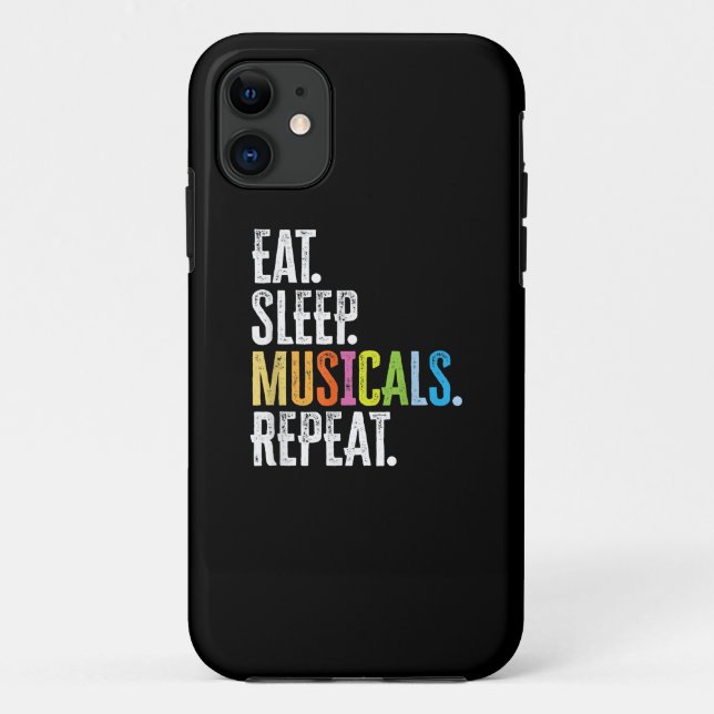 Eat Sleep Musicals Repeat Case-Mate iPhone Case (Back)