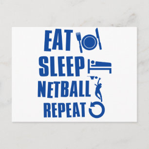 Eat sleep Netball Postcard