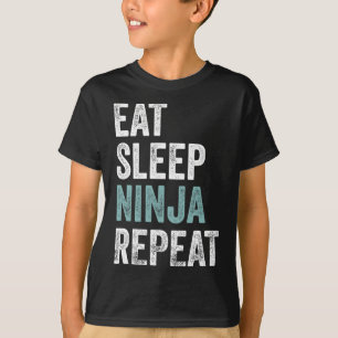 Eat Sleep Ninja Repeat Funny Karate Outfit Ninja  T-Shirt