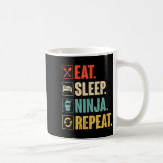 Eat Sleep Ninja Repeat Funny Martial Ninja Coffee Mug