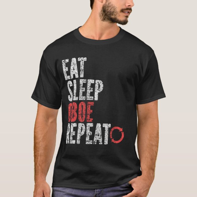Eat Sleep Oboe Repeat T-Shirt (Front)