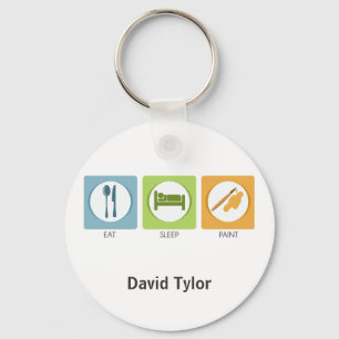 Eat Sleep Paint Key Ring
