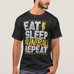 Eat Sleep Paintball Repeat Airsoft Paintball T-Shirt