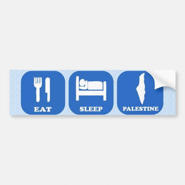 Eat Sleep Palestine Bumper Sticker (Front)