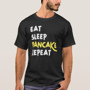 Eat Sleep Pancake Repeat Funny Offensive Lineman F T-Shirt