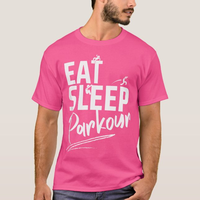 Eat Sleep Parkour Repeat Parkour T-Shirt (Front)