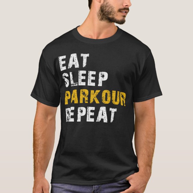 eat sleep parkour T-Shirt (Front)