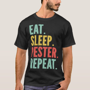 Eat Sleep Pester Repeat s Retro s Pestering Kids T-Shirt