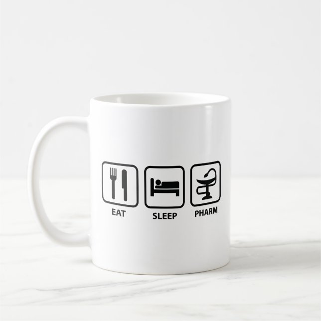Eat Sleep Pharm Coffee Mug (Left)