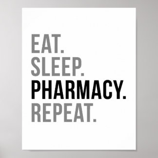 Eat Sleep Pharmacy Poster