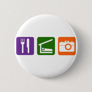 Eat Sleep Photography 6 Cm Round Badge