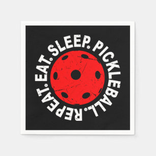 Eat Sleep Pickleball Repeat as Vintage Pickleball Napkin