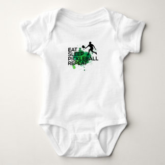 Eat sleep pickleball, repeat baby bodysuit
