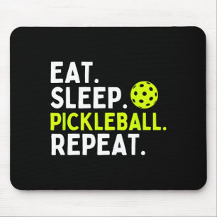 Eat sleep pickleball repeat funny pickleball lover mouse pad