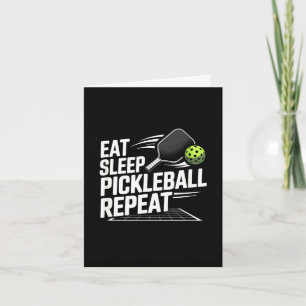 Eat sleep pickleball repeat funny player  card