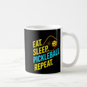 Eat sleep pickleball repeat - funny player fans coffee mug
