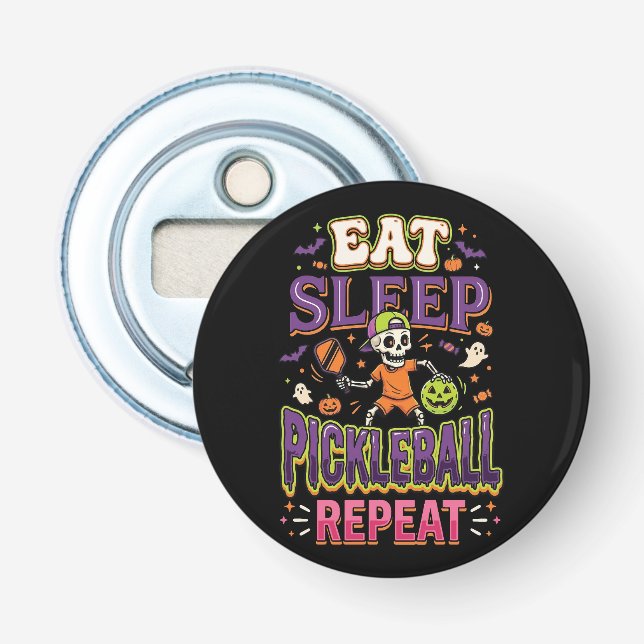Eat Sleep Pickleball Repeat Pickleball Bottle Opener (Front)