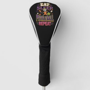 Eat Sleep Pickleball Repeat Pickleball Golf Head Cover